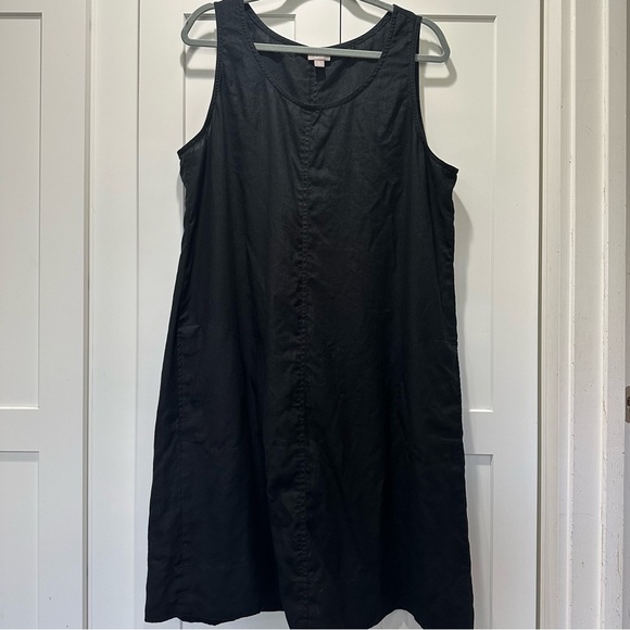 J. Jill Linen Black Shift Dress - Picture 2 of 7